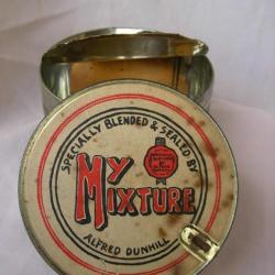WW2 ANGLETERRE BOÏTE DE TABAC ANGLAIS VIDE " MY MIXTURE " BLENDED & SEALED BY ALFRED DUNHILL rare
