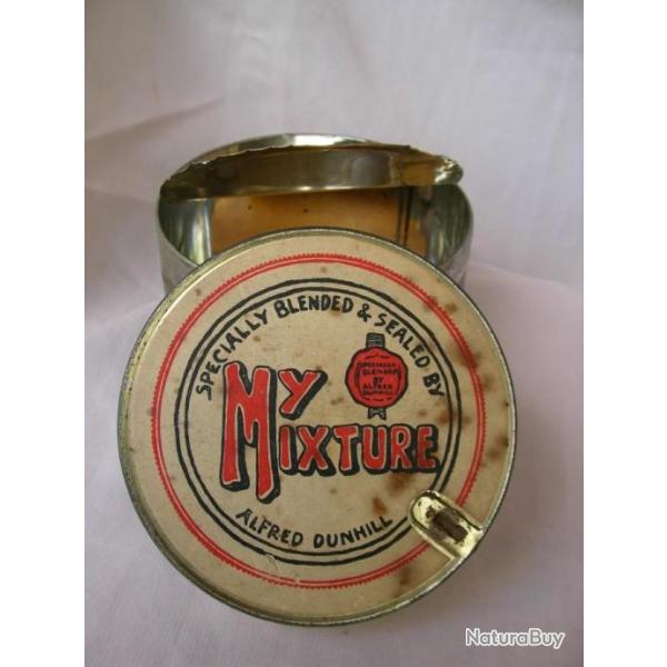 WW2 ANGLETERRE BOTE DE TABAC ANGLAIS VIDE " MY MIXTURE " BLENDED & SEALED BY ALFRED DUNHILL rare