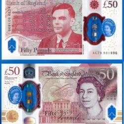Royaume Uni 50 Pounds 2020 2021 Billet Polymere Grande Bretagne Uk United Kingdom Pound