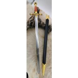 ***Epée maçonnique - Franc-maçon - Rouge -longueur totale : 84cm avec foureau en bois-simili cuir K