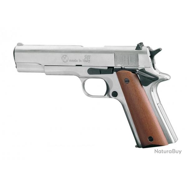 Pistolet 9 mm  blanc Chiappa 911 nickel