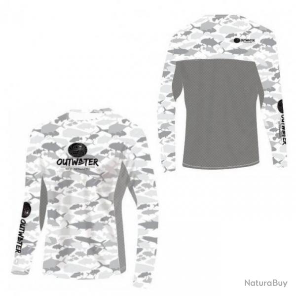 L-Shirt Outwater Spreks M Fish Camo