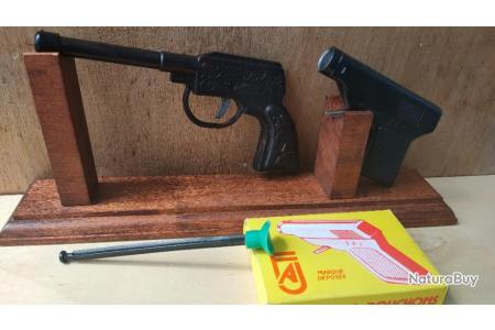 Pour garçons et filles fusil de chasse Avec poignée de pompe Lot de 2 pistolets en bois pour enfants Avec bouchon en bois À partir de 2 ans 