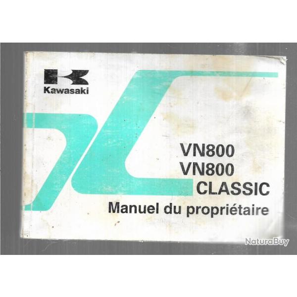 kawasaki vn800 vn800 classic manuel du propritaire