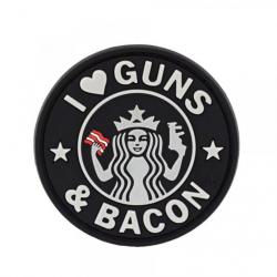 I LOVE GUN AND BACON | N&B | PATCH PVC