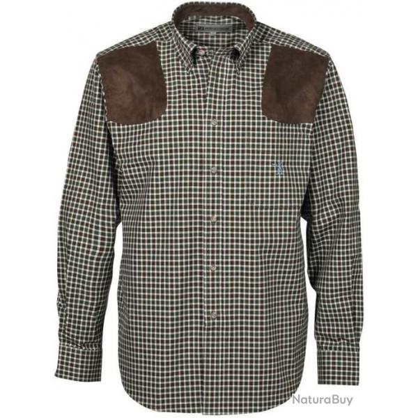 Chemise  manches longues Sologne Marron et Vert Percussion-S