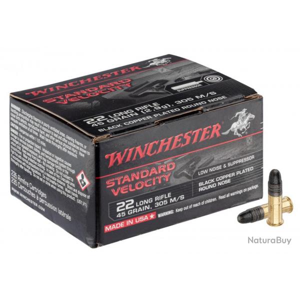 Balles Winchester Black Copper Plated Calibre 22 LR