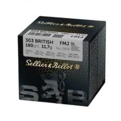 SELLIER BELLOT Balles de chasse Fmj - par boite de 50  303 BRITISH   180Gr