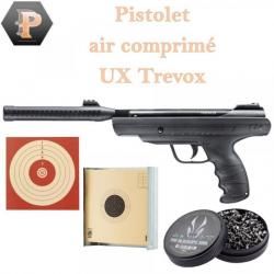 Pack pistolet à plomb Umarex Trevox Cal.4.5MM + Porte cible + cibles + Boite de plomb