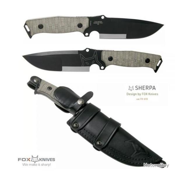 Fox FX.610 Sherpa Couteau de Bushcraft, survie
