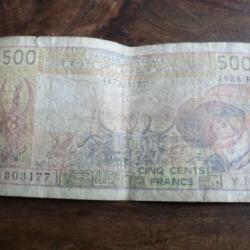 500 Francs ÉTATS DE L'AFRIQUE DE L'OUEST 1988 K