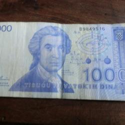 BILLET  1000 Dinar