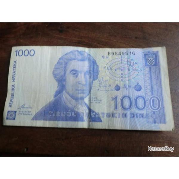 BILLET  1000 Dinar