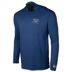 L Shirt Pelagic Aquatek Elite Game Fish Marlin Smokey Blue