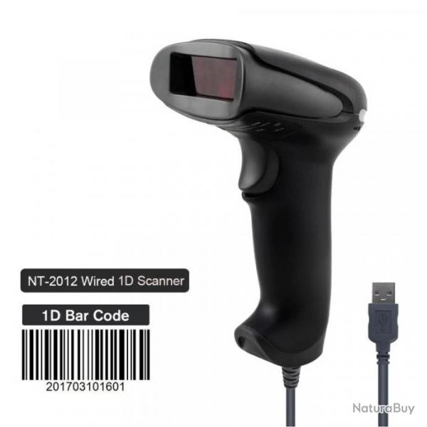 NETUM NT-2012 Scanner de codes  barres Laser 1D filaire (noir)