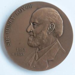 Médaille Sir Henry Royce 75th Anniversary of the Silver Ghost Automobile