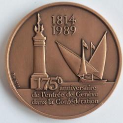 Médaille 175e Anniversaire Genève Confédération suisse