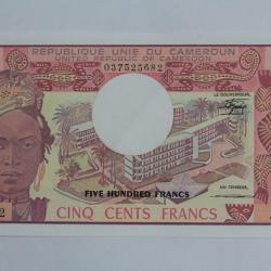 Billet 500 Francs 1983 Cameroun neuf