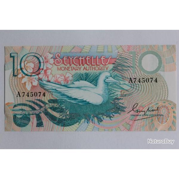 Billet 10 Rupees Seychelles type 1979 neuf