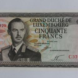 Billet 50 Francs 1972 Luxembourg neuf