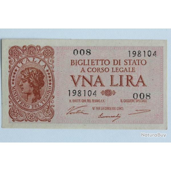 Billet 1 Lire Italie 1944 neuf