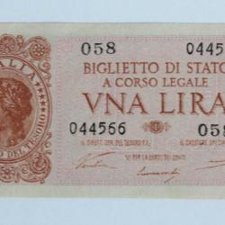 Billet 1 Lire Italie 1944 neuf