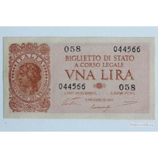 Billet 1 Lire Italie 1944 neuf