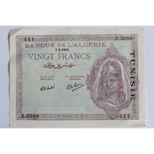 Billet 20 Francs Algrie 7 mai 1945 pr. neuf