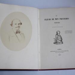 Livre Les fleurs de mon printemps Poésies Gustave Revilliod 1867