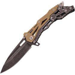Couteau ouverture une main AISI420 Drop Point