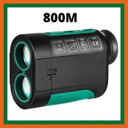 Télémètre laser 800m - Grossissement 6x - Etanche - Noir et vert - Livraison gratuite et rapide