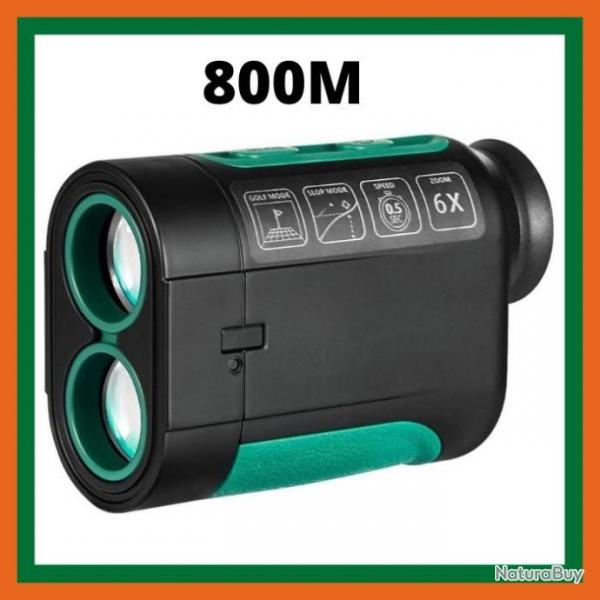 Tlmtre laser 800m - Grossissement 6x - Etanche - Noir et vert - Livraison gratuite et rapide