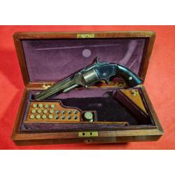 RARE REVOLVER SMITH & WESSON SECOND MODELE  (N° 2 OLD ARMY) CAL.32 RF -  EN COFFRET