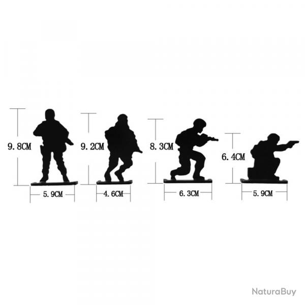 4 MINI CIBLES SOLDATS