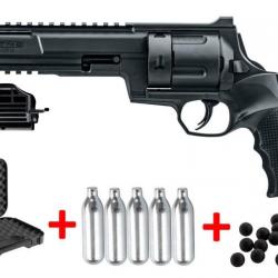 Pack complet HDR68 Umarex T4E 16J Home Defense +Mallette +100 bbs caoutchouc+ 5Co² LASER PRECOMMANDE