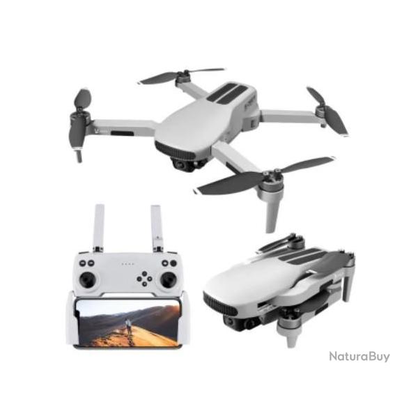 Drone HD GPS  Double Camra WIFI Moteur sans Balai avec Deux batteries Trois Vitesses Gris