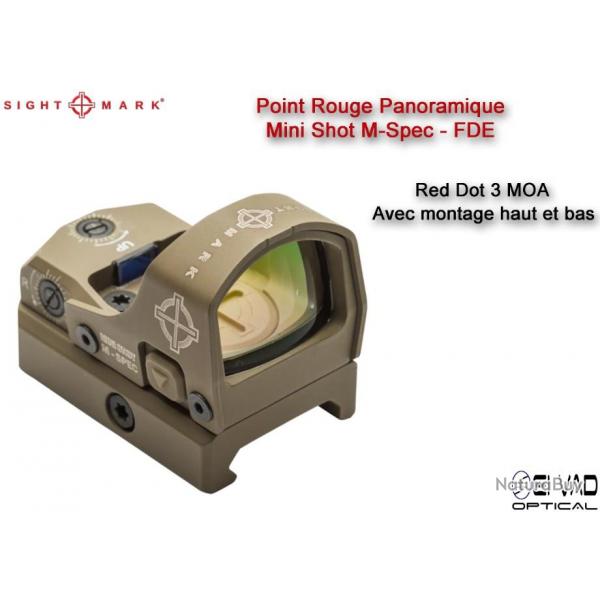 Point Rouge Sightmark Mini Shot M-Spec FMS - Sable, FDE - 3 MOA