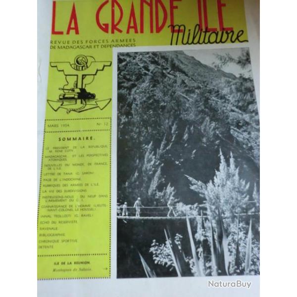 REVUE DES FORCES ARMEES DE MADAGASCARD     MARS   1954   ILE DE LA REUNION    /  No  12