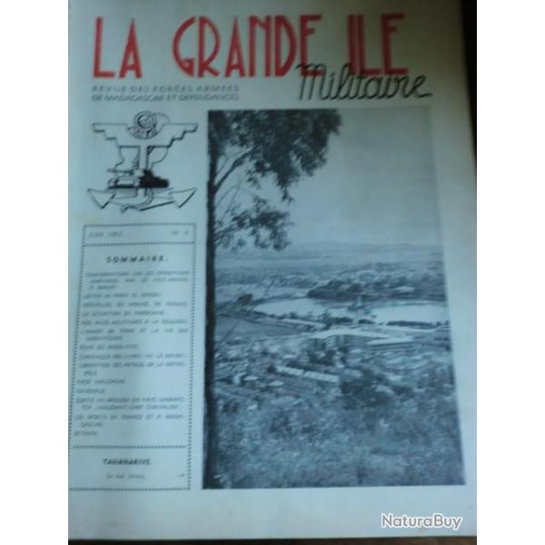 REVUE DES FORCES ARMEES DE MADAGASCARD LA GRANDE ILE  JUIN 1953  TANANARIVE LE LAC ANOSY  /  No 3