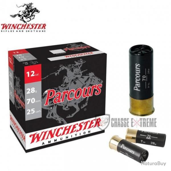 25 Cartouches WINCHESTER Parcours 28g cal 12/70 PB 7.5