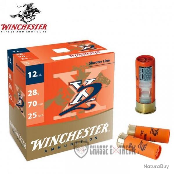 25 Cartouches WINCHESTER X2 24g cal 12/70 Pb 7.5