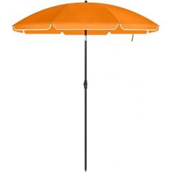 Parasol anti UV - Ø 2 m - Orange - Piscine, jardin, plage - Sac de transport