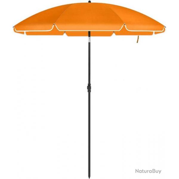 Parasol anti UV -  2 m - Orange - Piscine, jardin, plage - Sac de transport