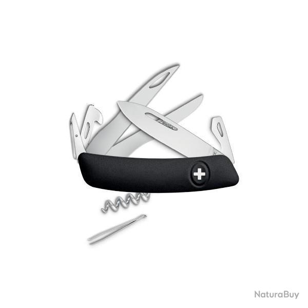 SZD07N-Couteau suisse Swiza D07 noir, Scissors (existe en diffrents coloris)