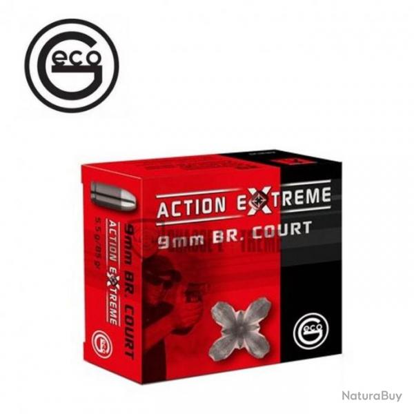 20 Munitions GECO cal 9mm Bro Short 85gr Action Extreme
