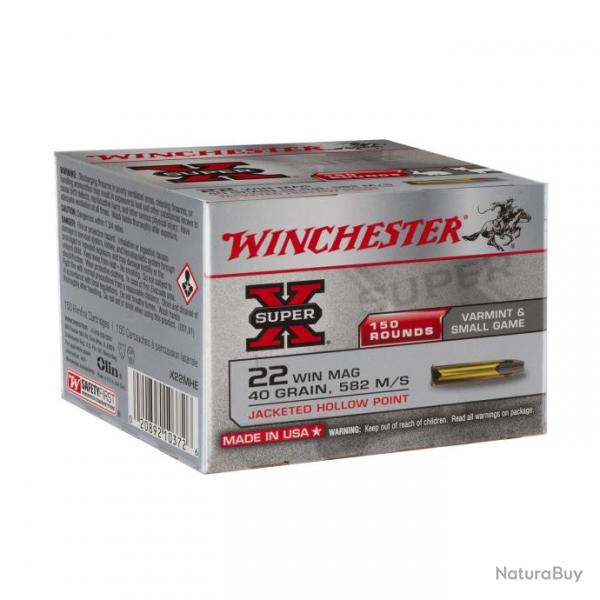 WINCHESTER - Balles 22WM Super X Jacketed HP 40g (x150)