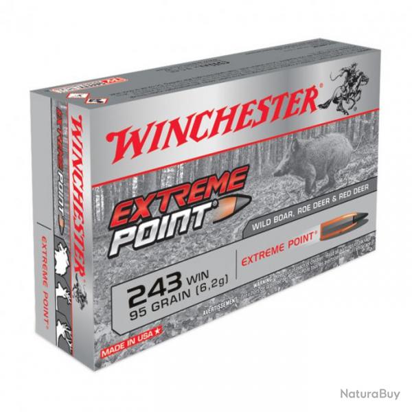 WINCHESTER - Balles 243WIN EXTREME POINT 95GR (x20)