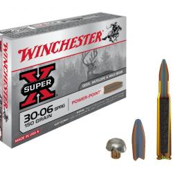 WINCHESTER - Balles 30-06SPR EXTREME POINT 150 GR (x20)