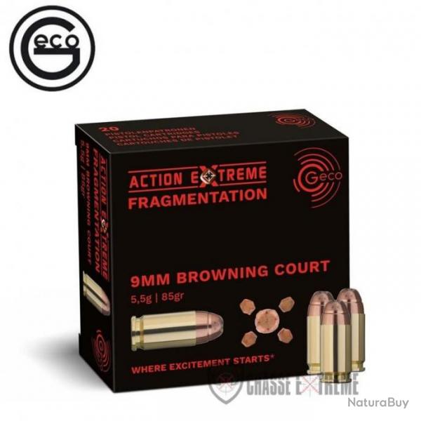 20 Munitions GECO cal 9mm Browning 85Gr Action Extreme