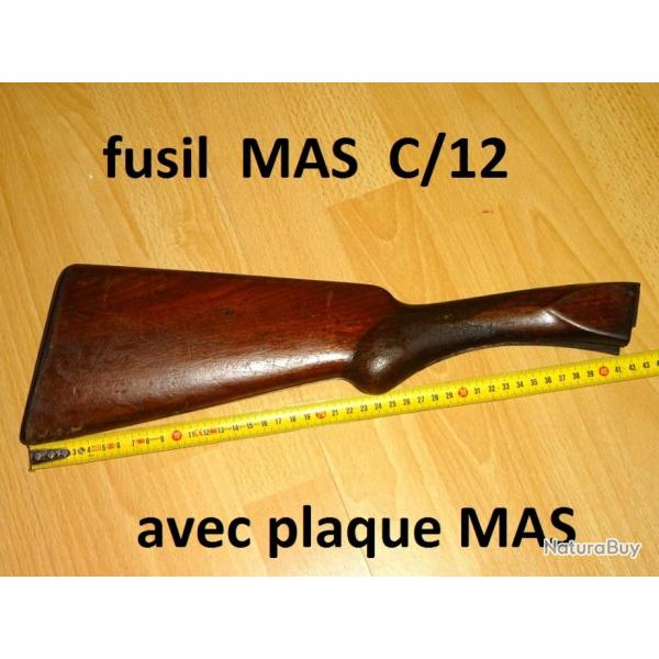 crosse fusil MAS calibre 12 + plaque de couche origine - VENDU PAR JEPERCUTE (SZ62)